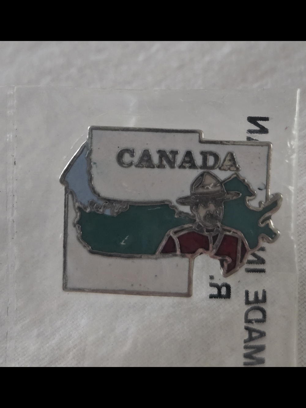 Vintage Canada Mountie Enamel Lapel Pin — MAFCO